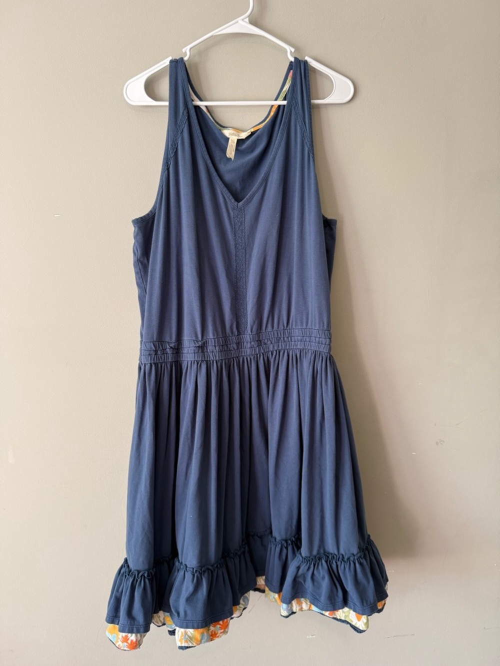 Matilda Jane Navy Ruffle Hem Sleeveless Sundress